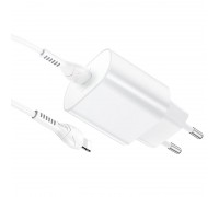 Сетевое зарядное устройство Hoco N22 Jetta PD25W charger set(C to iP)(EU) White