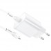 Сетевое зарядное устройство Hoco N22 Jetta PD25W charger set(C to iP)(EU) White