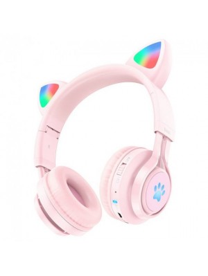 Навушники Bluetooth Hoco W39 Cat ear kids BT headphones Pink