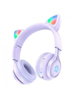 Навушники Bluetooth Hoco W39 Cat ear kids BT headphones Purple