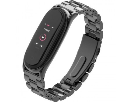 Ремешок Steel Strap Mi Band 7 Black (02)