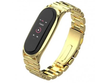 Ремешок Steel Strap Mi Band 7 Gold (04)