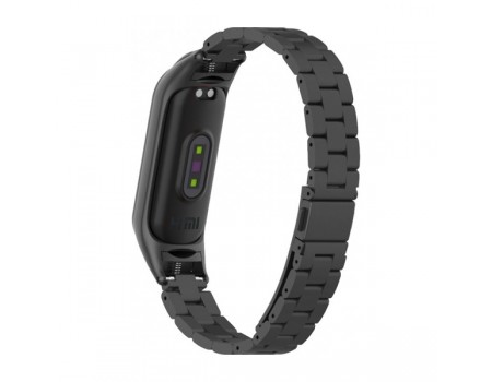 Ремешок Steel Strap Mi Band 7 Black Matte (20)