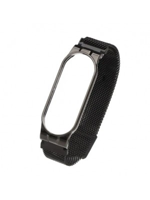 Ремешок Миланская Петля Mi Band 3/4/5/6 Black (02)