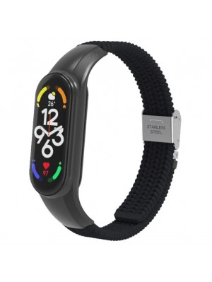 Ремешок Braided Buckle Mi Band 3/4/5/6/7 Black (06)