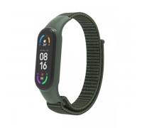 Ремешок Nylon Mi Band 3/4/5/6/7 Dark Green (03)