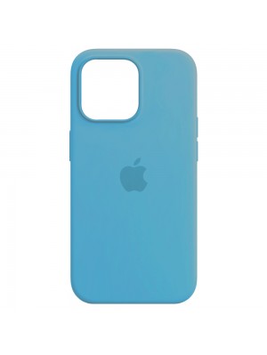 Чехол Silicone Case Full Cover iPhone 14 Copy Cornflower (53)