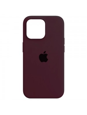 Чехол Silicone Case Full Cover iPhone 14 Copy Maroon (42)