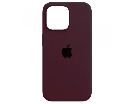 Чехол Silicone Case Full Cover iPhone 14 Copy Maroon (42)