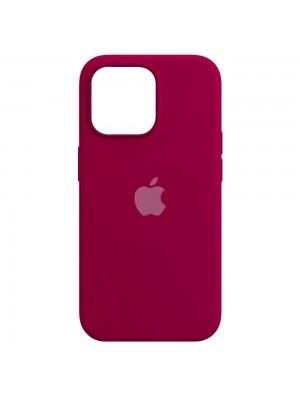 Чехол Silicone Case Full Cover iPhone 14 Copy Rose Red (37)