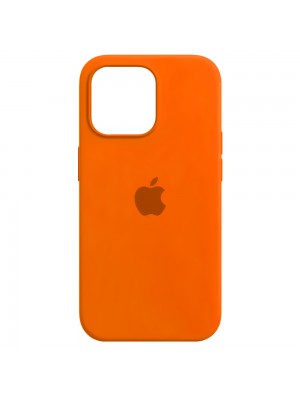 Чехол Silicone Case Full Cover iPhone 14 Plus Copy Orange (13)