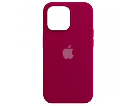 Чехол Silicone Case Full Cover iPhone 14 Plus Copy Rose Red (37)