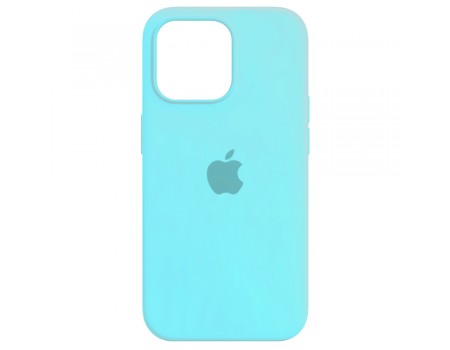 Чехол Silicone Case Full Cover iPhone 14 Plus Copy Sea Blue (21)