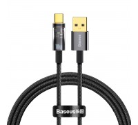 Кабель Baseus Explorer Series Auto Power-Off Fast Charging Data Cable USB to Type-C 100W 1m Black