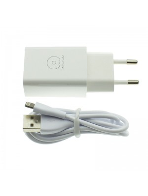 Сетевое зарядное устройство WUW T28 2.4A USB with Lightning Cable White