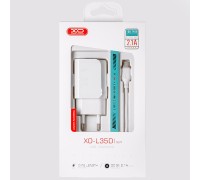 Сетевое зарядное устройство XO L35D 2в1 micro 2USB/2.1A White