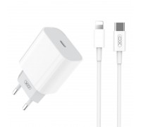 МЗП XO L77 EU 20W Fast charger with Lightning cable ( Type to Lightning ) White