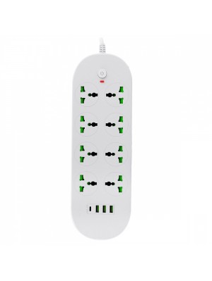 Мережевий фільтр T92S (8 розетки + 3 USB + 1 Type-C) white