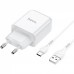 Зарядное устройство Hoco N2 Vigour (1 USB) + Кабель Type-C white