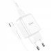 Зарядное устройство Hoco N2 Vigour (1 USB) + Кабель Type-C white