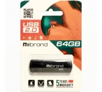 Flash Mibrand USB 2.0 Grizzly 64Gb Black