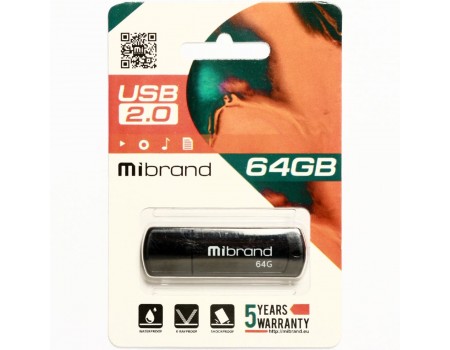 Flash Mibrand USB 2.0 Grizzly 64Gb Black