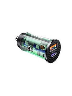 Автомобильное зарядное устройство Usams US-CC127 C25 42.5W USB 22.5W+PD 20W Mini Fast Car Charger Transparent black