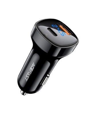 Автомобільний зарядний пристрій ACEFAST B4 digital display 66W(USB-C+USB-A) dual port car charger