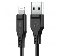 Кабель ACEFAST C3-02 USB to iP 2.4A, 1.2m, TPE, TPE connectors, Black