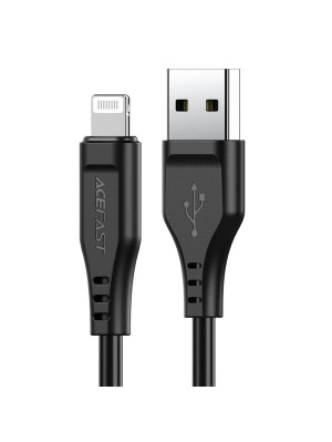 Кабель ACEFAST C3-02 USB to iP 2.4A, 1.2m, TPE, TPE connectors, Black
