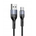 Кабель Usams US-SJ449 U55 Type-C Aluminum Alloy Braided Data Cable 1m Black