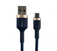 Кабель Mibrand MI-71 Metal Braided Cable USB for Micro 2.4A 1m Navy Blue