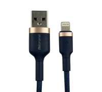 Кабель Mibrand MI-71 Metal Braided Cable USB for Lightning 2.4A 1m Navy Blue