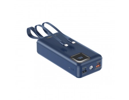 Внешний аккумулятор REMAX Suji Series PD 20W+QC 22.5W Fast Charging Cabled Power Bank 30000mAh RPP-550 Blue