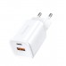 Сетевое зарядное устройство для CHAROME C11 Pure PD+QC 3.0 30W Charger White