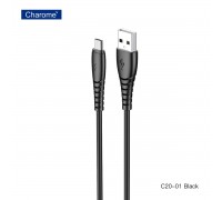 Кабель CHAROME C20-01 USB-A для Micro charging data cable Black