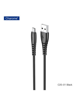 Кабель CHAROME C20-01 USB-A to Micro charging data cable Black