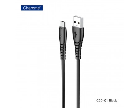 Кабель CHAROME C20-01 USB-A для Micro charging data cable Black