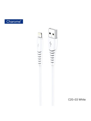 Кабель CHAROME C21-03 USB-A to Lightning charging data cable White