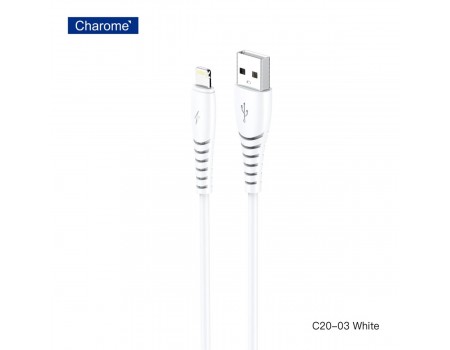 Кабель CHAROME C21-03 USB-A to Lightning charging data cable White