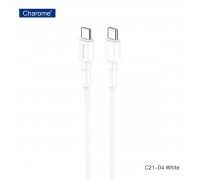 Кабель CHAROME C21-04 USB-C to USB-C передача данных cable White