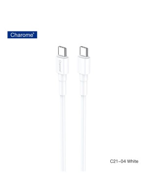 Кабель CHAROME C21-04 USB-C to USB-C charging data cable White