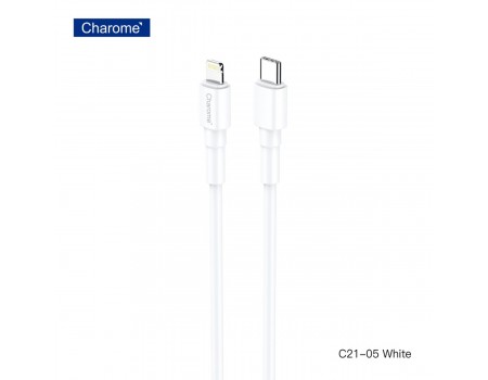 Кабель CHAROME C21-05 USB-C to Lightning charging data cable White