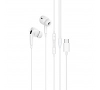 Навушники BOROFONE BM80 Pro Elegant Type-C wire-controlled digital earphones with microphone White