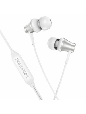 Наушники BOROFONE BM73 Platinum universal earphones with microphone Silver