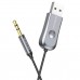 Bluetooth-ресивер BOROFONE BC44 Soul car AUX BT receiver with cable Metal Gray