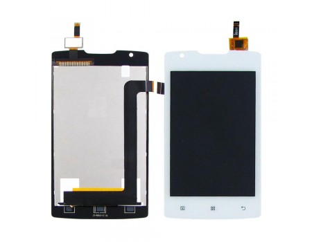 Дисплей для Lenovo A1000 із білим тачскрином (смартфон)