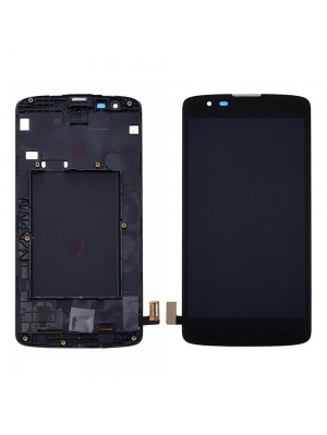 Дисплей для LG K8 K350 E/N з чорним тачскрином та корпусною рамкою