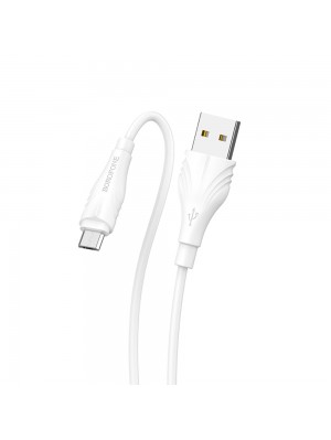 Кабель Borofone BX18 USB to MicroUSB 1m белый