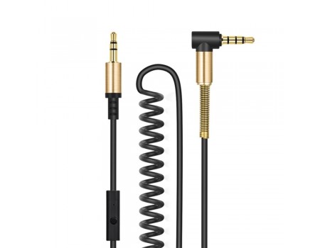 AUX кабель Hoco UPA02 з мікрофоном Jack 3.5 to Jack 3.5 2m чорний